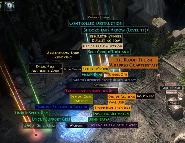 Path of Exile 2 loot filter settings screenshot.