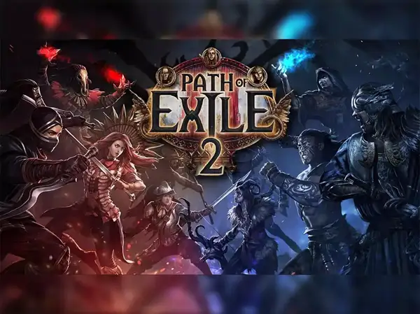 ath of Exile 2 game entry screen with logo.